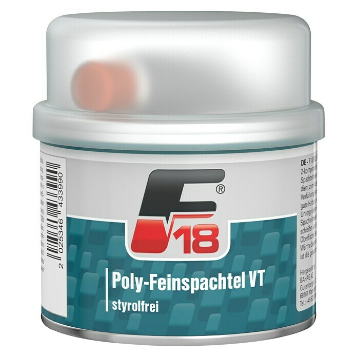 F18 Poly-Feinspachtel (250 g, Weiß)
