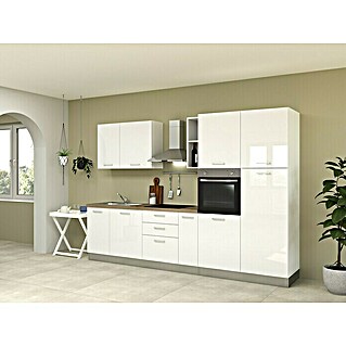 Marinelli Cucine Vormontierte Küchenzeile Astrea (Breite: 315 cm, Weiß, Mit Elektrogeräten)