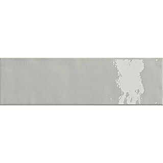 Decocer by Cinca Wandtegel Manhattan glossy silver (7,5 x 25 cm, Zwart, Glanzend)