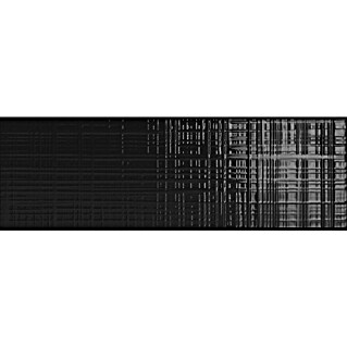 Decocer by Cinca Wandtegel Soho mix glanzend zwart (10 x 30 cm, Mix Zwart, Glanzend)