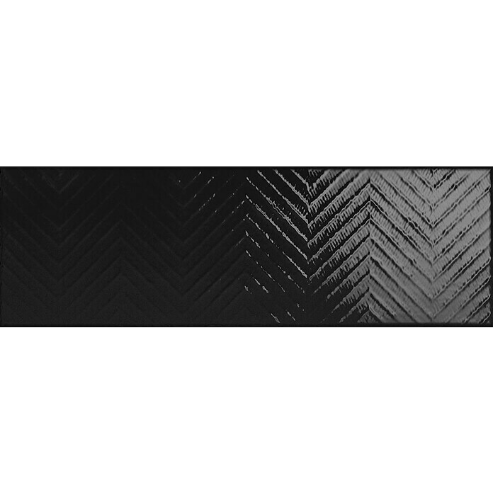 Decocer by Cinca Wandtegel Soho mix glanzend zwart (10 x 30 cm, Mix Zwart, Glanzend) | BAUHAUS