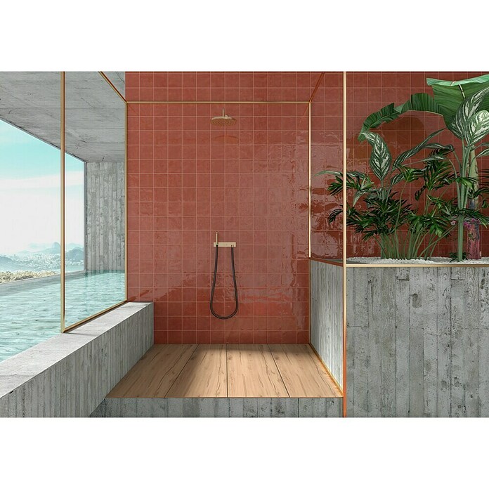 Decocer by Cinca Wandtegel Splash element cotto (15 x 15 cm, Rood) | BAUHAUS