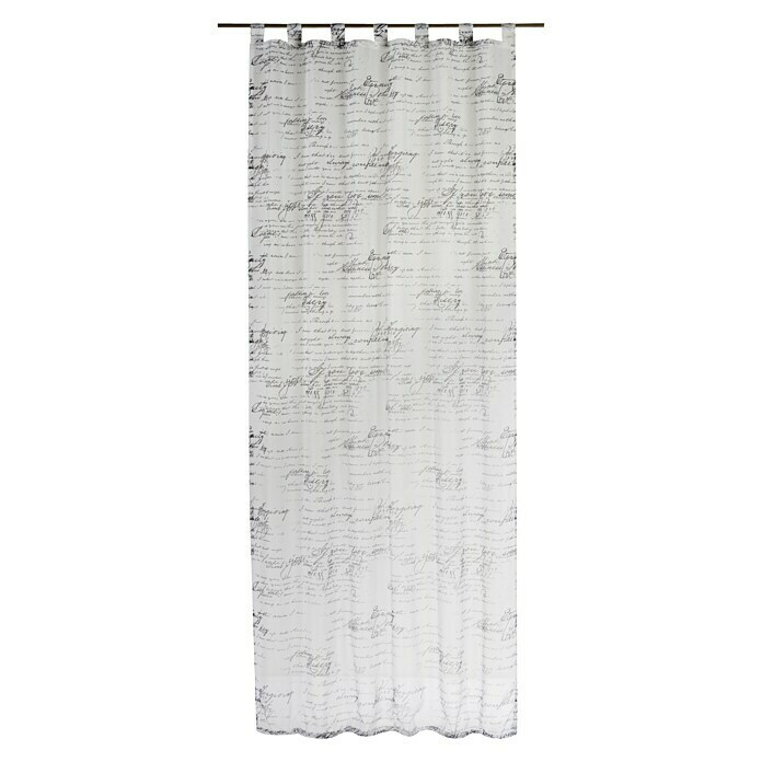 Elbersdrucke Schlaufenschal Loveletter (140 x 255 cm, Weiß/Schwarz)
