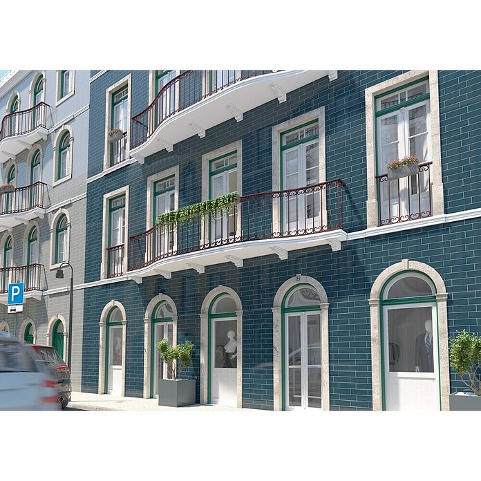 Decocer by Cinca Wandtegel Metro navy blue glossy (7,5 x 15 cm, Blauw, Glanzend) | BAUHAUS