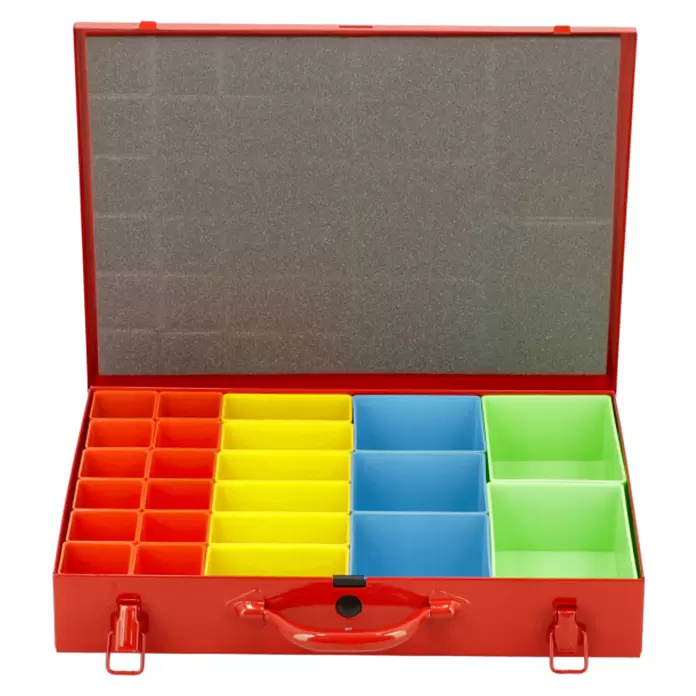 BAUHAUS Systembox - L x B x H: 445 x 340 x 70 mm, Rot