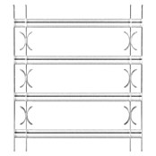 Stabilit Ausziehfenstergitter (Auszugslänge: 50 - 65 cm, Höhe: 600 mm, Winkeleisen)