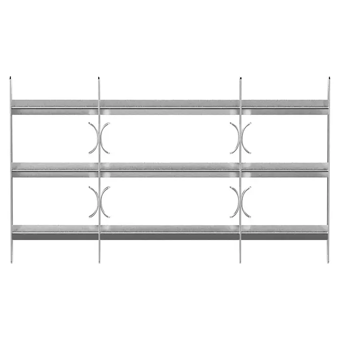 Stabilit Fenstergitter - Höhe: 450 mm, Auszugslänge: 70 cm - 105 cm, Fensterlaibungsmontage - Metallfenstergitter mit horizontalen und vertikalen Stäben für erhöhte Sicherheit und Schutz.