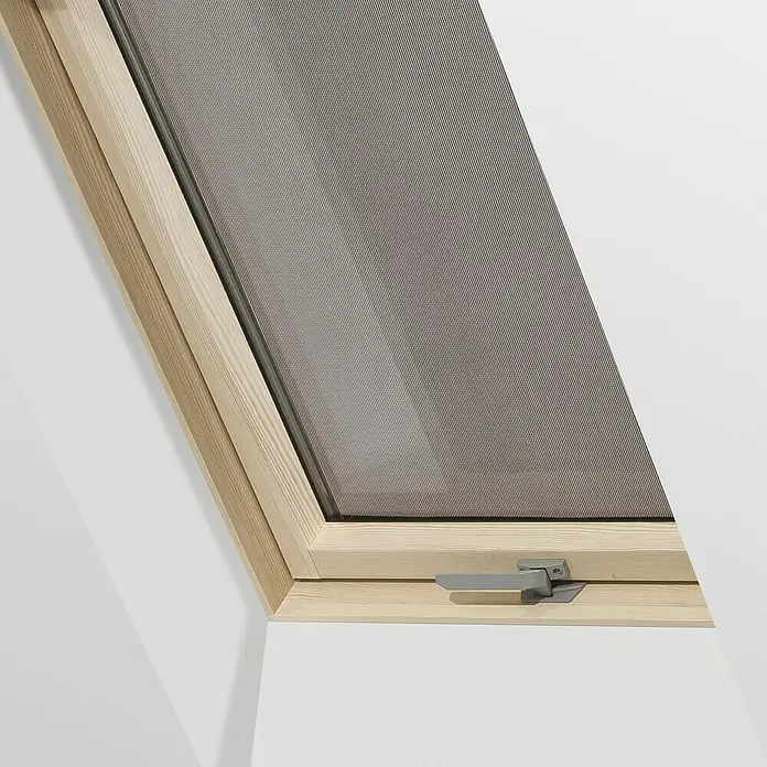 Solid Elements Dachfenster-Markise MIA - Passend für: Solid Elements Dachfenster, 55 cm, Schwarz - Ein Dachfenster mit Holzrahmen und Insektenschutzgitter, das für frische Luft sorgt und Insekten fernhält.