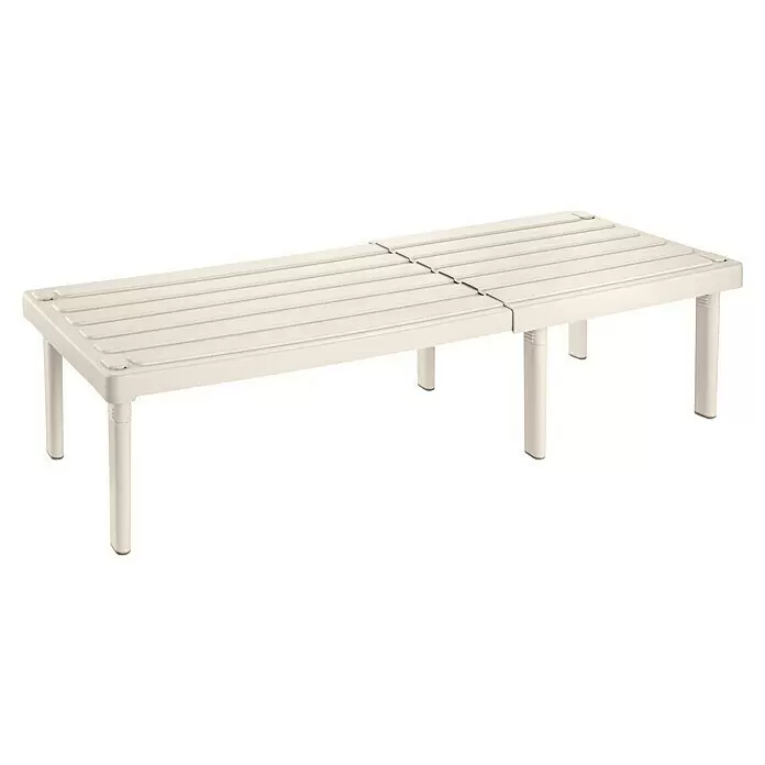 Tescoma Regal Flexi Space - 25 x 42 cm, Beige - Weiße Kunststoff-Lattenbank, modular, mit vier Beinen.