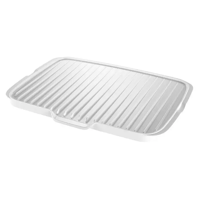 Tescoma Abtropfmatte Clean Kit - 44,5 x 32 cm, Weiß - Weißes Kunststoff-Geschirrabtropfgitter mit parallelen Rillen.