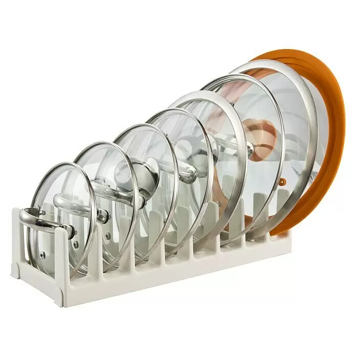 Tescoma Deckelhalter Flexi Space - L x B x H: 37 x 14,8 x 9 cm - Diagonale Ansicht