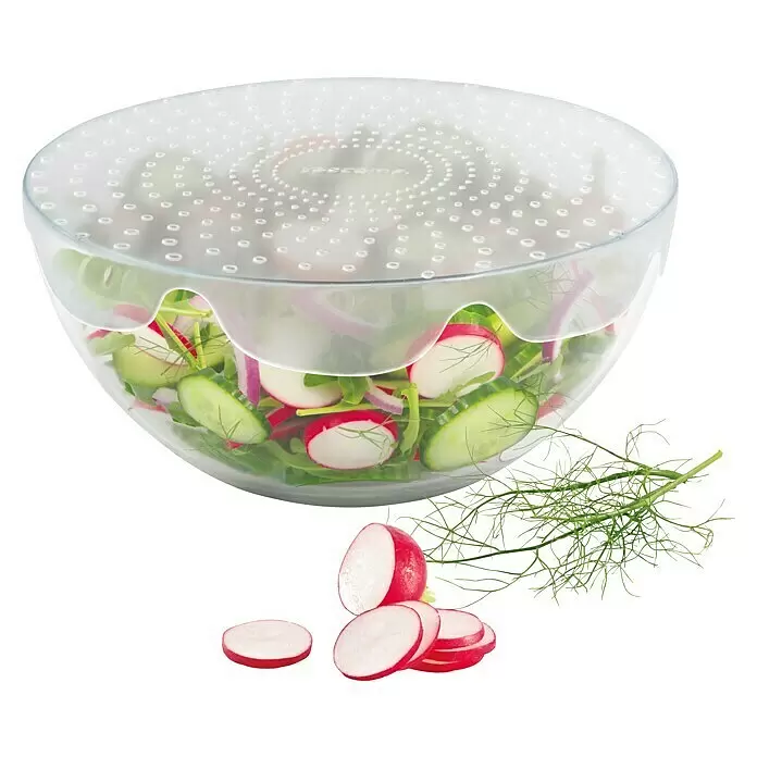 Tescoma Deckel 4 Food - Silikon, 2 Stk., Durchmesser: 17,5 cm - 23 cm - Diagonale Ansicht