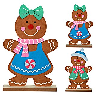 Figura decorativa galleta de jengibre fieltro (Fieltro)