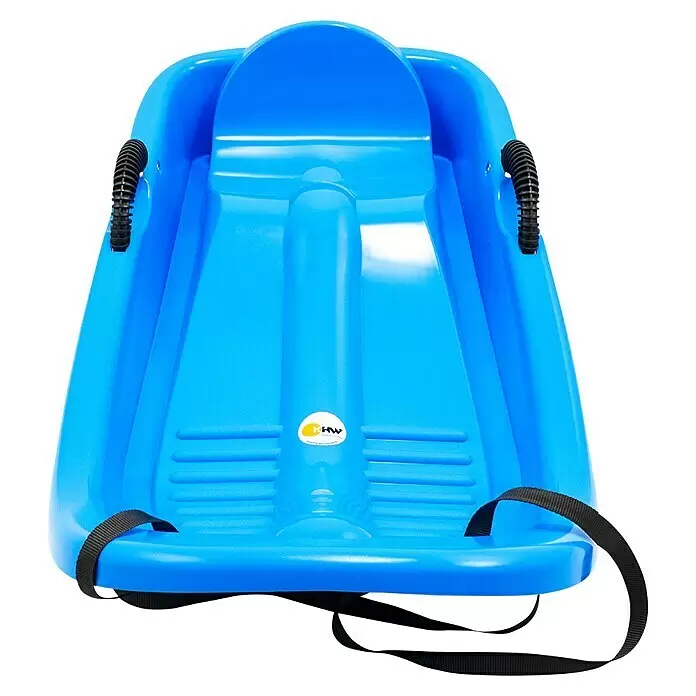 KHW Schlitten Snow Bird Deluxe - L x B: 96 x 54 cm, Belastbarkeit: 60 kg, Kunststoff, Eisblau - Vorderansicht