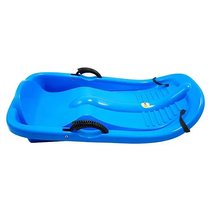 KHW Schlitten Snow Bird Deluxe - L x B: 96 x 54 cm, Belastbarkeit: 60 kg, Kunststoff, Eisblau - Rechte Seitenansicht