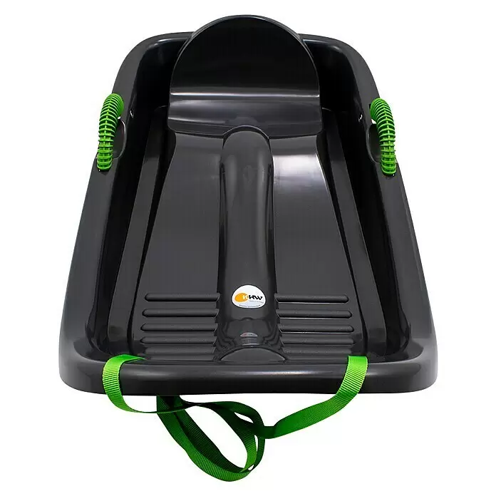 KHW Schlitten Snow Bird Deluxe - L x B: 96 x 54 cm, Belastbarkeit: 60 kg, Kunststoff, Anthrazit - Vorderansicht