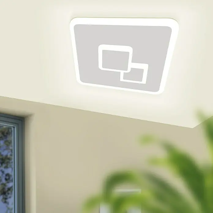Eglo LED-Deckenleuchte CADEGAL - 7,8 W, L x B x H: 20 x 20 x 5 cm, Weiß, Eckig - Moderne LED-Deckenleuchte mit quadratischem Design, ideal für stilvolle Innenräume und energieeffiziente Beleuchtung.