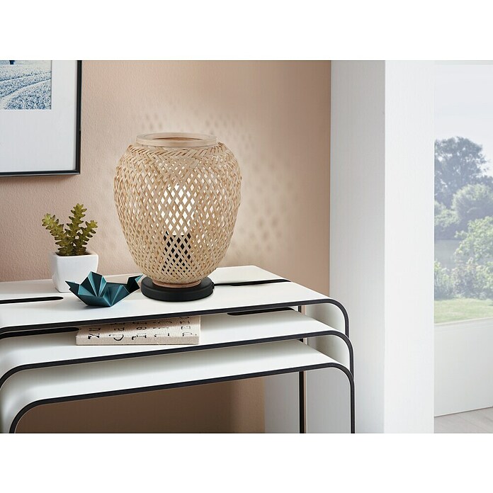 Eglo Dembleby Lámpara de sobremesa (40 W, Natural, Altura: 25 cm)