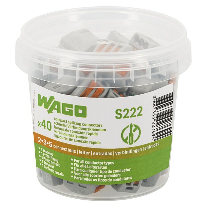 Wago Lasklem met hendel (0,08 mm² - 4 mm², 40 st.) | BAUHAUS