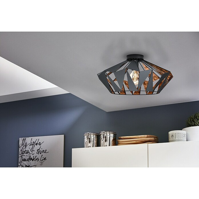 Eglo Okrogla stropna svetilka Carlton 6  (60 W, Ø x V: 47 mm x 23,5 cm, E27) | 3016 - Deckenleuchte | CACB - Deckenleuchten | CAC - Indoorleuchten | CA - Beleuchtung | C - Elektro | BAUHAUS