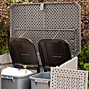 Lifetime Mülltonnenbox Phil (Kunststoff, Grau/Braun, Geeignet für Anzahl Mülltonnen: 2 Stk.) | BAUHAUS