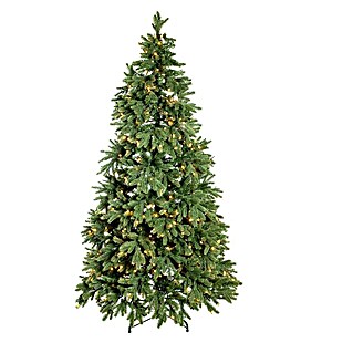 Künstlicher Weihnachtsbaum Roswell (Höhe: 210 cm, Grün, LED-Beleuchtung)