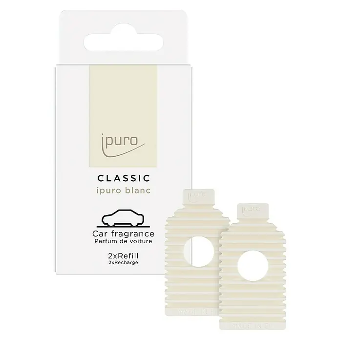 Ipuro Classic Autoduft Car Line Refill - Blanc, 2 Stk., 9 g - Ein Set ipuro Auto-Lufterfrischer "Classic ipuro blanc" mit zwei Nachfüllern für ein angenehmes Dufterlebnis im Auto.
