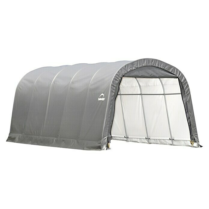 ShelterLogic Garage (Außenmaß inkl. Dachüberstand (B x T): 270 x 610 cm, Kunststoff, Grau, Einzelgarage) | BAUHAUS