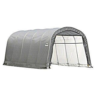 ShelterLogic Garage (Außenmaß inkl. Dachüberstand (B x T): 270 x 610 cm, Kunststoff, Grau, Einzelgarage)
