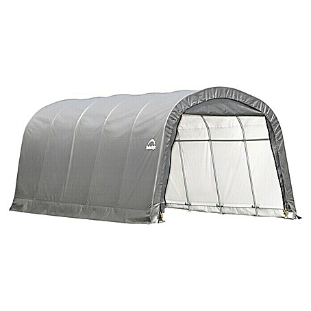 ShelterLogic Garage (Außenmaß inkl. Dachüberstand (B x T): 270 x 610 cm, Kunststoff, Grau, Einzelgarage)