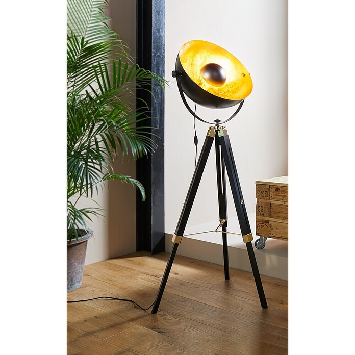 Eglo Stehleuchte (60 W, Gold (Innenseite), Höhe: 164 cm)