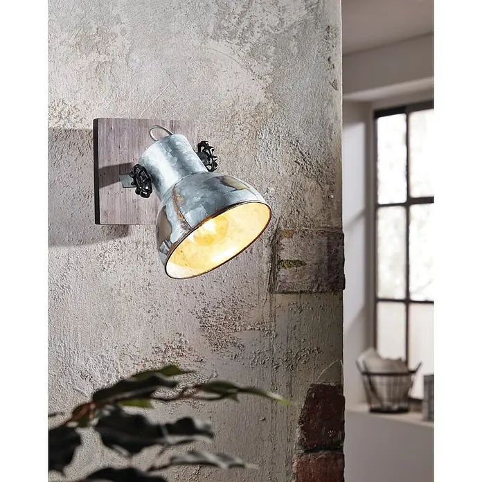 Eglo Barnstaple Wandstrahler - 40 W, Schwarz, Stahl, E27 - Die rustikale Wandleuchte mit ihrem industriellen Charme und warmem Licht ist eine stilvolle Ergänzung für jeden Raum.