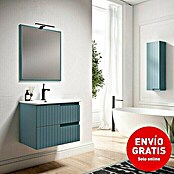 Mueble de lavabo Claire (L x An x Al: 45 x 60 x 50 cm, Azul, 1 seno, salida central, Número de cajones: 2 ud.) | BAUHAUS