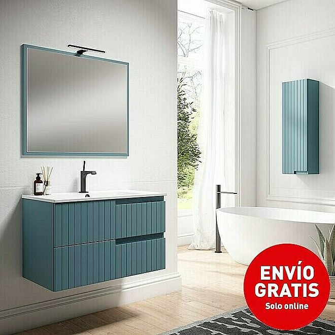 Mueble de lavabo Claire (L x An x Al: 45 x 100 x 50 cm, Azul)
