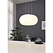 Eglo Pendelleuchte (2 x 60 W, Weiß/Silber, Ø x H: 35 x 110 cm)