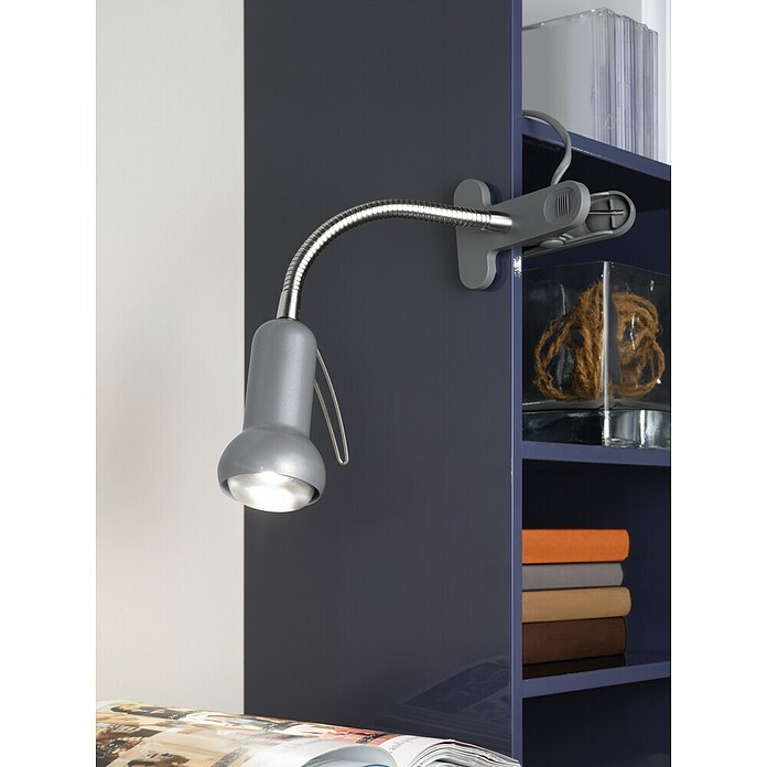 Eglo Klemlamp Fabio (1 lampen, Max. vermogen: 40 W, Zilver)