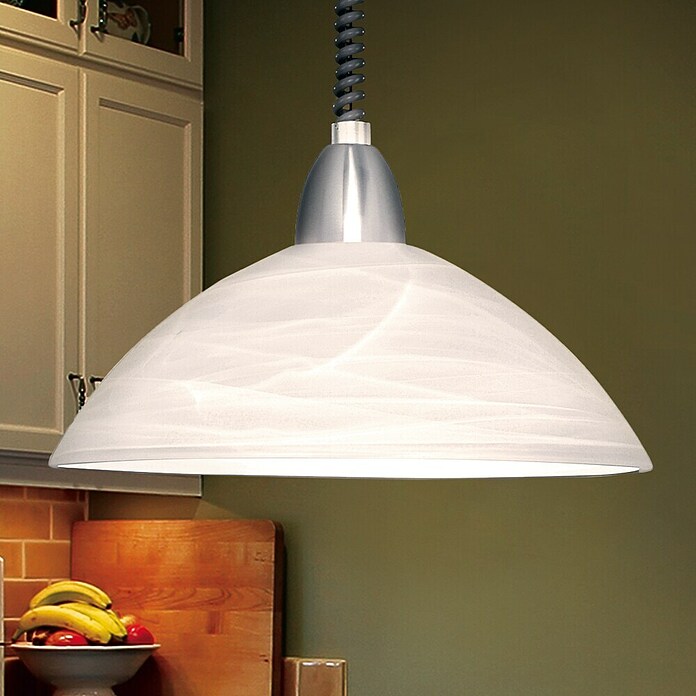 Eglo Pendelleuchte rund Lord 2 (1-flammig, Max. Leistung: 60 W, Durchmesser: 36 cm, Höhe: 110 cm, Energieeffizienzklasse: A++ bis E)