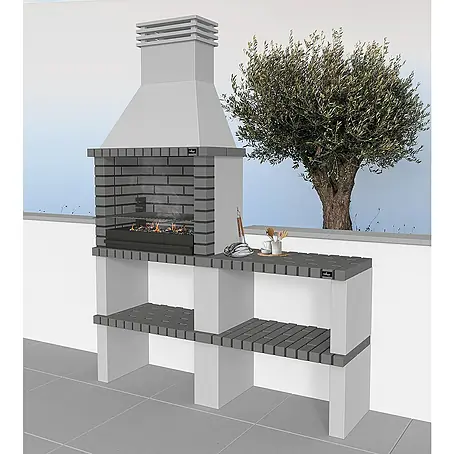 Barbacoa con chimenea Alvor con mesa lateral