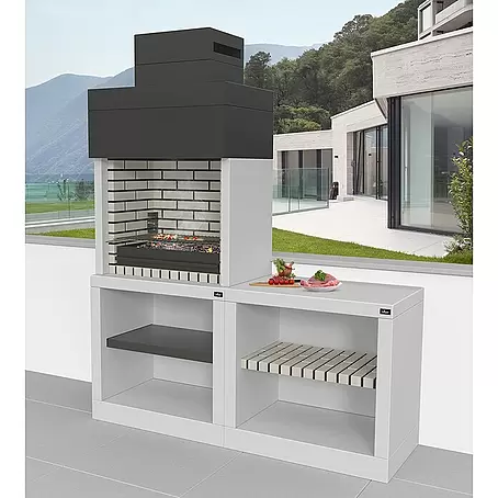 Barbacoa con chimenea Vilamoura con mesa lateral
