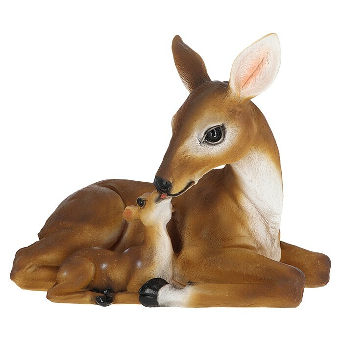 Decoratief figuur Ree met kalfje (27 x 16 x 22,8 cm, Bruin, Polyresin) | BAUHAUS