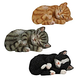Decoratief figuur Kat slapend (14,7 x 9,9 x 6,7 cm, Meerkleurig, Polyresin)