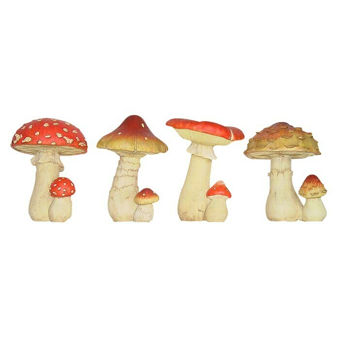 Decoratief figuur Paddenstoelen M (13,7 x 12,8 x 16,6 cm, Rood, Polyresin) | BAUHAUS