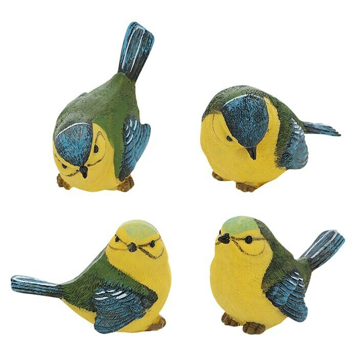 Decoratief figuur Pimpelmees S (l x b x h: 5,7 x 9,3 x 7 cm, Geel/blauw, Polyresin, 1 st.) | BAUHAUS