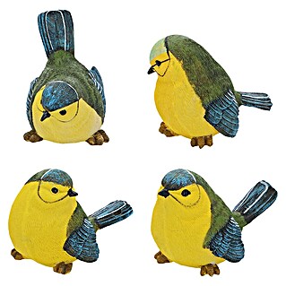 Decoratief figuur Pimpelmees L (l x b x h: 15,6 x 8,8 x 11,2 cm, Geel/blauw, Polyresin, 1 st.)