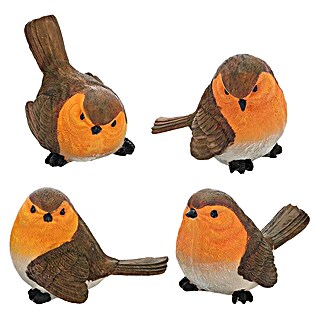 Decoratief figuur Roodborst L (l x b x h: 15,3 x 9,3 x 10,7 cm, Rood/bruin, Polyresin, 1 st.)