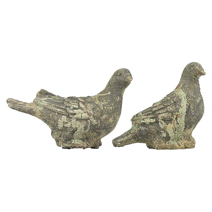 Decoratief figuur Duif (l x b x h: 17,4 x 8,7 x 16,6 cm, Grijs/groen, Keramiek, 1 st.) | BAUHAUS