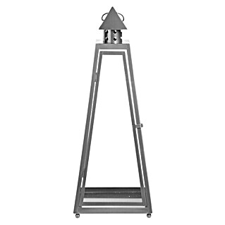 Esschert Design Fancy Flames Lantaarn pyramide L (l x b x h: 21,8 x 21,8 x 54,6 cm, Zilver, Metaal)