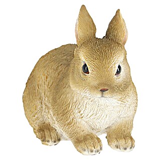 Dekofigur Zwergkaninchen (L x B x H: 9 x 14,2 x 12,3 cm, Beige, Polyresin, 1 Stk.)