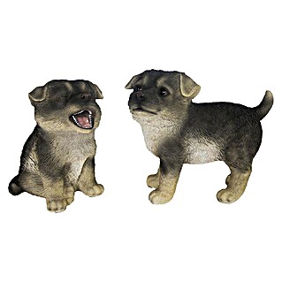 Decoratief figuur Herder pup (l x b x h: 20,6 x 10,5 x 17,8 cm, Bruin, Polyresin, 1 st.)