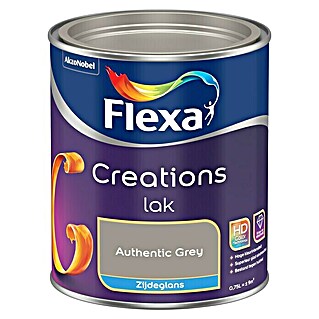 Flexa Creations Kleurlak (Authentic Grey, Zijdeglans, 750 ml, Op waterbasis)